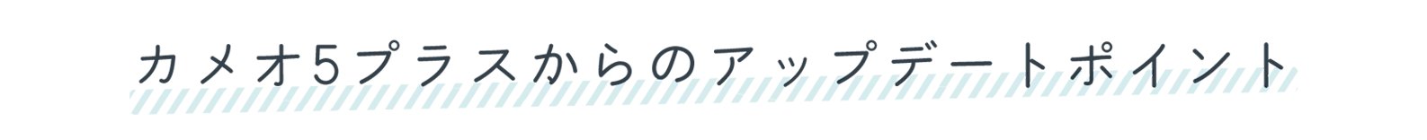 カメオ5プラスからのアップデートポイント