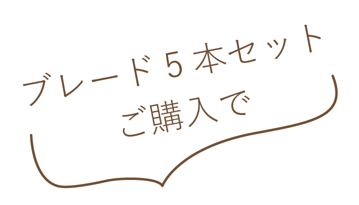 ブレード5本セットご購入で