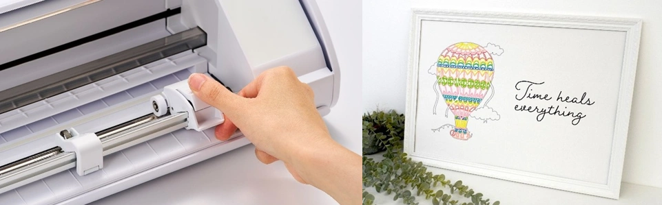 シルエットカメオ5アルファのピンチローラーのアップとペン描きで作成された事例